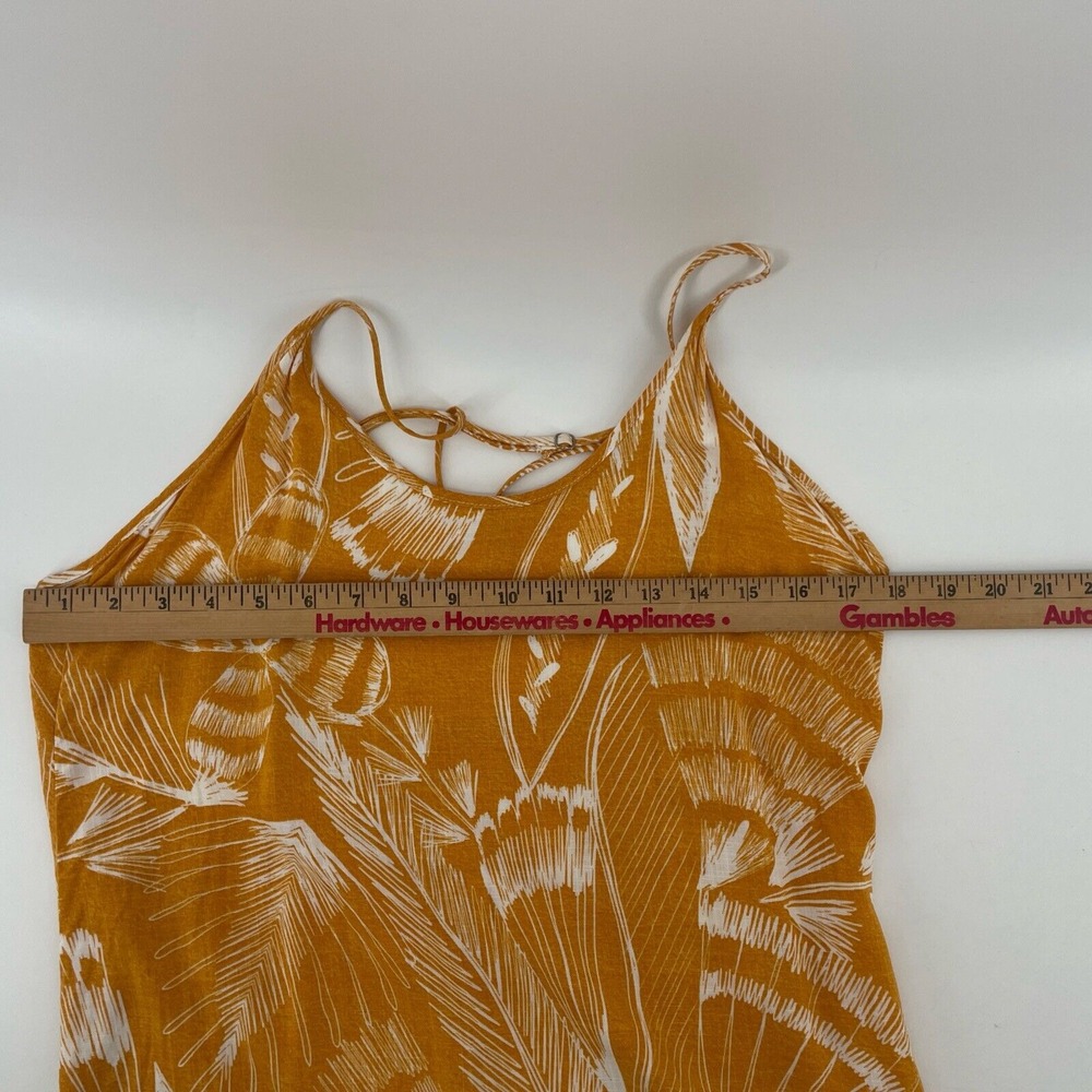 Cupshe Midi Slip Dress Women's Medium‎ Yellow Floral Tropical Resortwear Beachy - Picture 5 of 10
